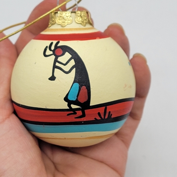 Lot 2 Vintage Christmas Ornaments Handpaintes Ball /Baseball Glove Bat Ball - Picture 5 of 9